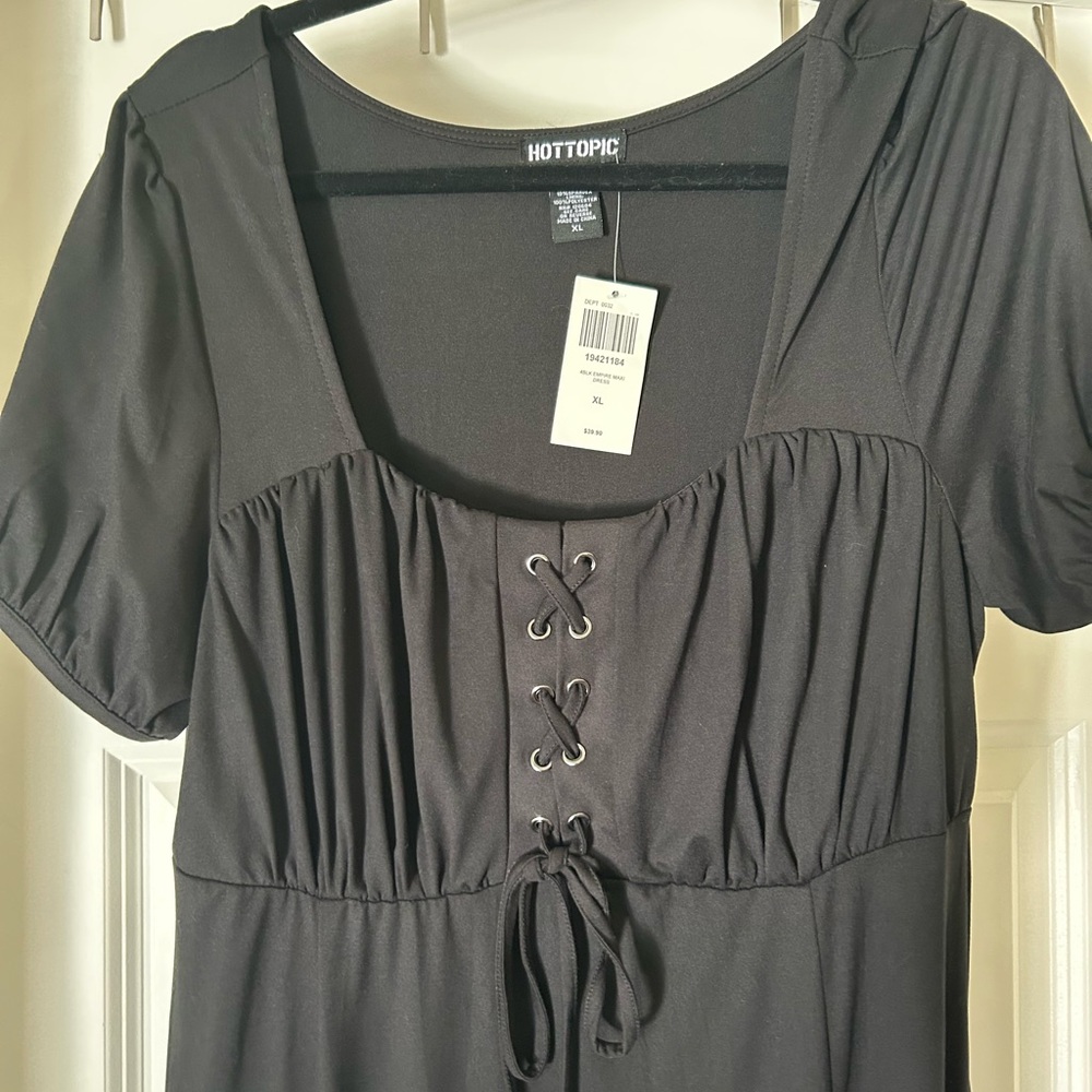 Hot Topic Black Corset-Style Dress